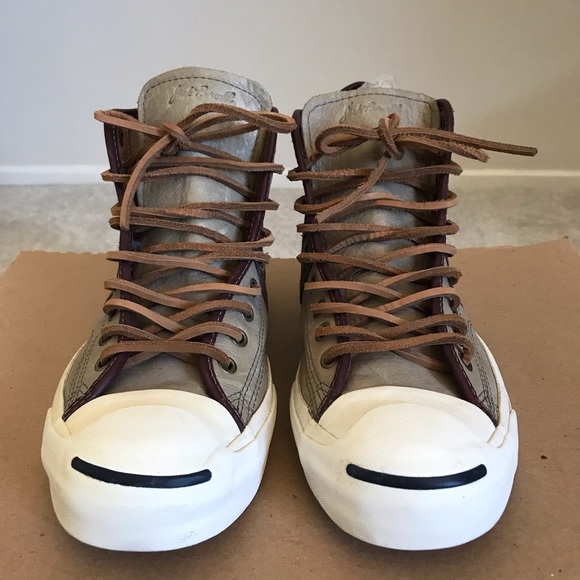 Converse By Jack Purcell Leather Brown Unisex High Cut 
Men’s Size 8.5 - Picture 3 of 13